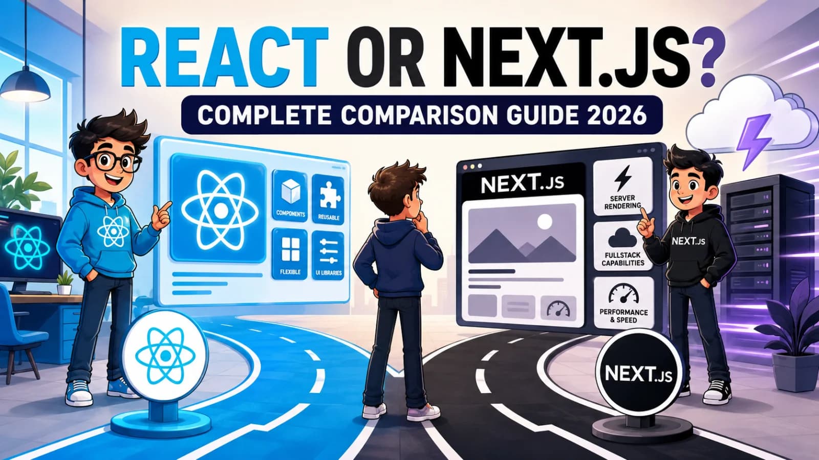 Should I Use React or Next.js? Complete Comparison Guide 2026