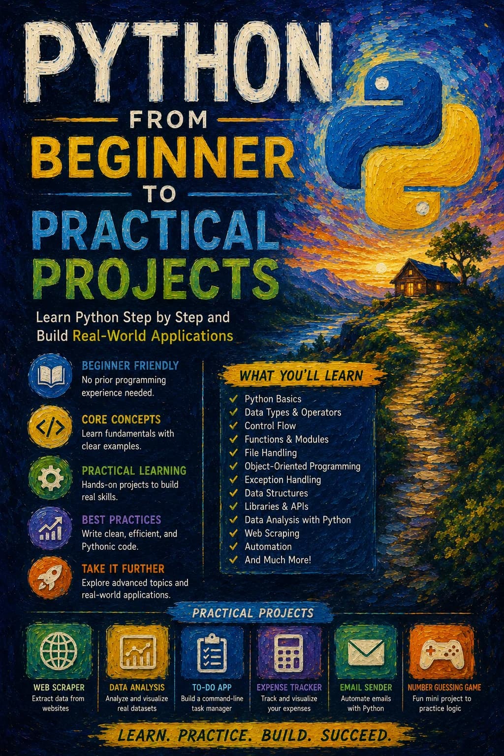 Python من البداية إلى المشاريع العملية