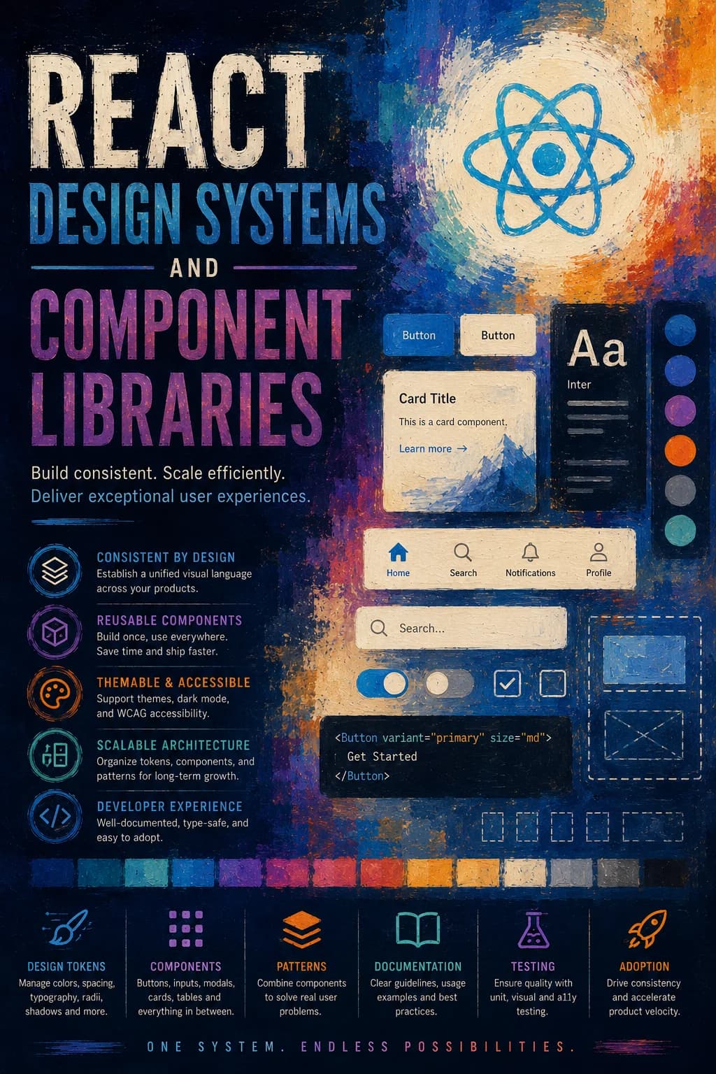 أنظمة تصميم التفاعل ومكتبات المكونات