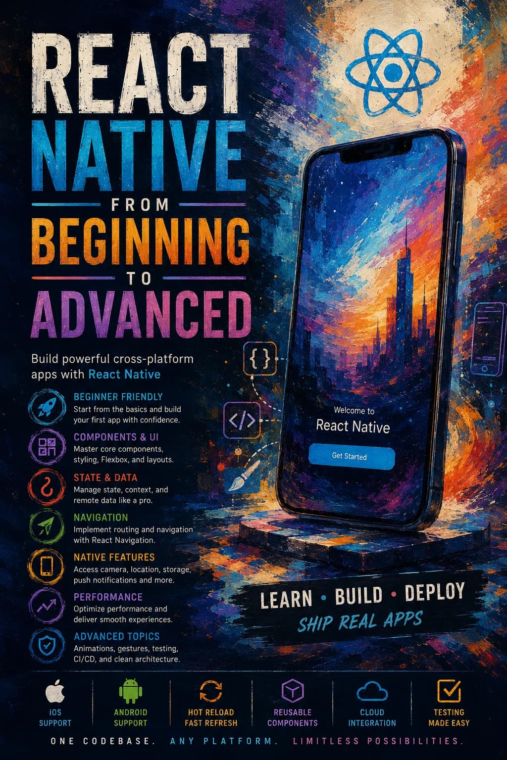 React Native من البداية إلى المستوى المتقدم